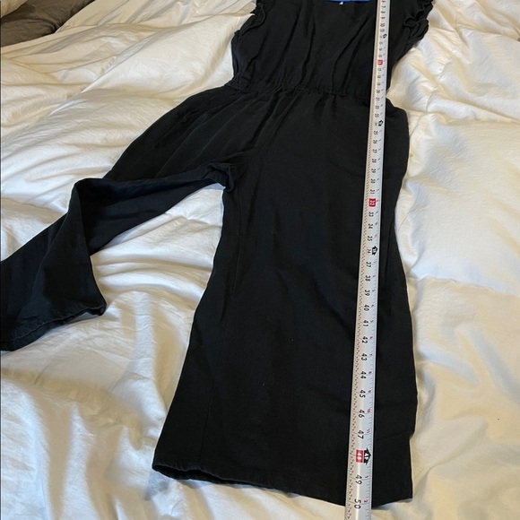 Old Navy | Black | Ruffle | Linen Blend |Sleeveless | Cropped | Romper  | Size S - Picture 16 of 16